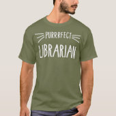 Niedliches Librarian Gift Perfect Librarian Cat Lo T-Shirt (Vorderseite)