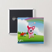 Niedliches Liebe-Rotwild-Kitz mit Button (Vorne & Hinten)