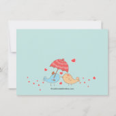 Niedliches Liebe-Vogel-Brautparty Einladung (Rückseite)