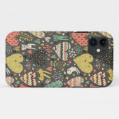 Niedliches Liebehäschenmuster mit Herzen Case-Mate iPhone Hülle (Rückseite (Horizontal))