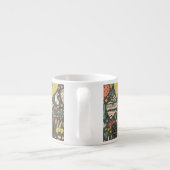 Niedliches Liebehäschenmuster mit Herzen Espressotasse (Rückseite)