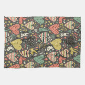 Niedliches Liebehäschenmuster mit Herzen Handtuch (Horizontal)