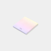 Niedliches Light Pink Ästhetik Regenbogen 3x3 Cust Post-it Klebezettel (angewinkelt)