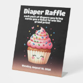 Niedliches L'il Cupcake Sprinkles Windeln Raffelze Sockelschild (Vorderseite)