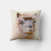 Niedliches lila Alpaka Kissen (Rückseite)