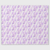 Niedliches Lila Axolotl Boba Tea Kindergeburtstag  Geschenkpapier (Flach)