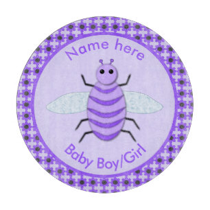 Niedliches Lila Baby-Bee-Geschlecht offenbart neut Schneidebrett