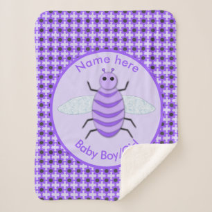 Niedliches Lila Baby-Bee-Geschlecht offenbart neut Sherpadecke