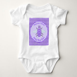 Niedliches Lila Baby Bee Neutral Strampler
