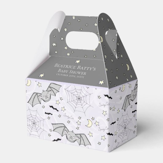 Niedliches Lila Babybats Halloween Geschenkschachtel (Vorderseite)