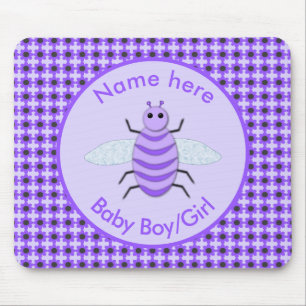 Niedliches Lila Bienengeschlecht neutral Mousepad