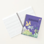 Niedliches Lila Dinosaurier-Notebook Notizblock (Innenseite)