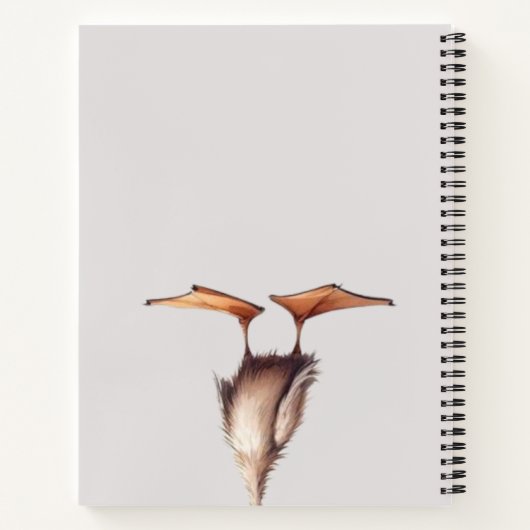 Niedliches Lila Duck Spiral Notebook Notizblock (Rückseite)