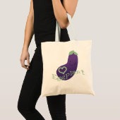 Niedliches Lila Eggplant Tragetasche (Vorderseite (Produkt))