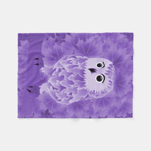 Niedliches Lila Ei Fleecedecke (Vorderseite (Horizontal))