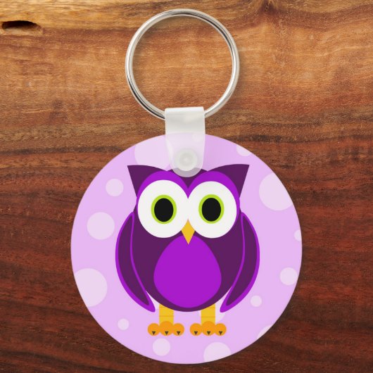 Niedliches Lila Ei Schlüsselanhänger (Vorderseite)