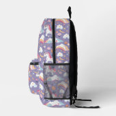 Niedliches Lila Einhorn Bedruckter Rucksack (Rechts)