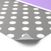 Niedliches Lila Elephant Girl Baby Duschbanner Poster (Ecke)