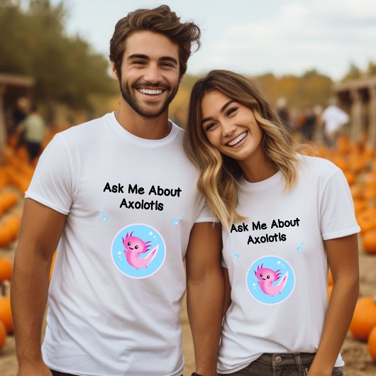 Niedliches Lila Frag über Axolotls Salamander T-Shirt