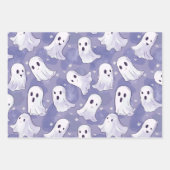 Niedliches Lila Ghost-Muster Geschenkpapier Set (Vorderseite 3)