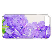 Niedliches lila grünes Orchideen-Blumenmuster Case-Mate iPhone Hülle (Rückseite (Horizontal))