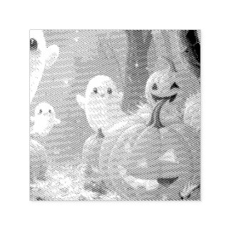 Niedliches Lila Halloween-Boo Permastempel