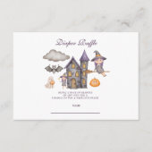 Niedliches Lila Halloween Diapper Raffle Begleitkarte (Vorderseite)