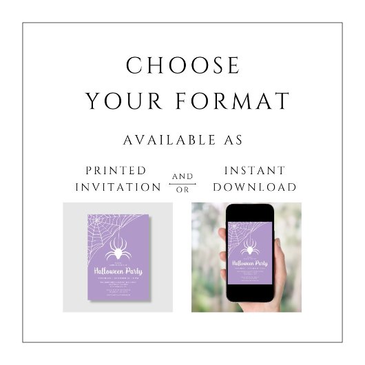 Niedliches Lila Halloween-Party Einladung
