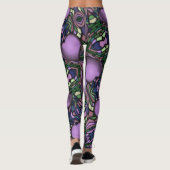 Niedliches Lila Herz Leggings (Rückseite)