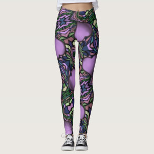 Niedliches Lila Herz Leggings