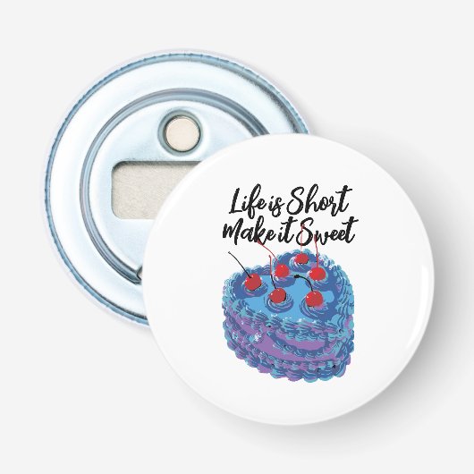 Niedliches Lila Herzkuchenmuster Flaschenöffner (Vorderseite)