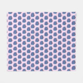 Niedliches Lila Herzkuchenmuster Fleecedecke (Vorderseite (Horizontal))