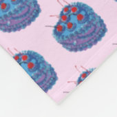 Niedliches Lila Herzkuchenmuster Fleecedecke (Ecke)