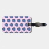 Niedliches Lila Herzkuchenmuster Gepäckanhänger (Rückseite horizontal)