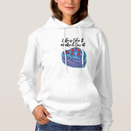 Niedliches Lila Herzkuchenmuster Hoodie