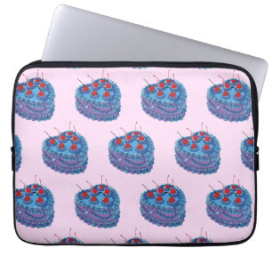 Niedliches Lila Herzkuchenmuster Laptopschutzhülle