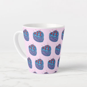 Niedliches Lila Herzkuchenmuster Milchtasse