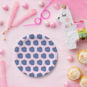 Niedliches Lila Herzkuchenmuster Pappteller (Party)