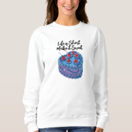 Niedliches Lila Herzkuchenmuster Sweatshirt