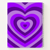 Niedliches Lila HerzNotebook Notizblock (Rückseite)