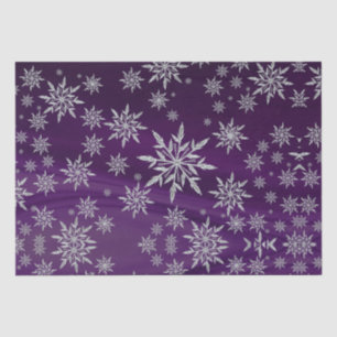 Niedliches Lila Ice Crystal Schneeflocken Weihnach Seidenpapier