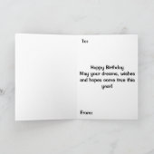 Niedliches Lila Kitten mit Hexenhut Karte (Innenseite)