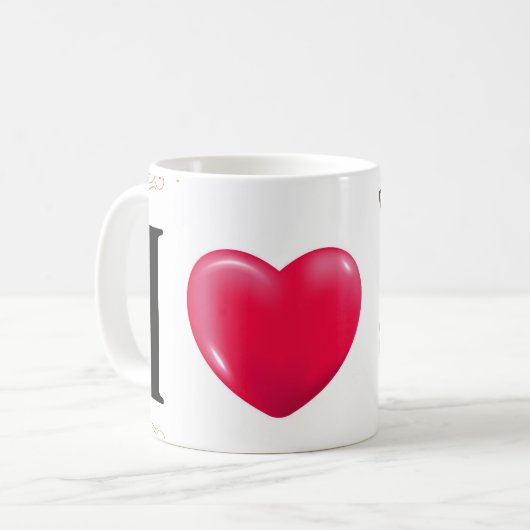 niedliches lila Lama Kaffeetasse (Vorderseite Links)