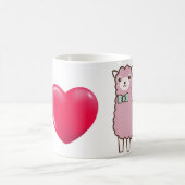 niedliches lila Lama Kaffeetasse (Mittel)