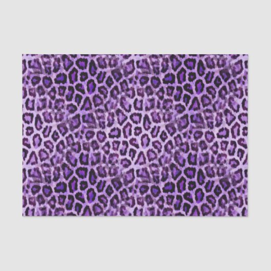 Niedliches Lila Leopard Animal Print Girl Party Seidenpapier (Vorderseite)
