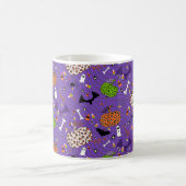 Niedliches Lila Leopard Pumpkin Pattern Kaffeetasse (Mittel)