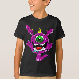 Niedliches lila Leute-Esser-Monster T-Shirt