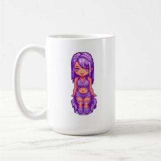 Niedliches lila Mädchen Kaffeetasse