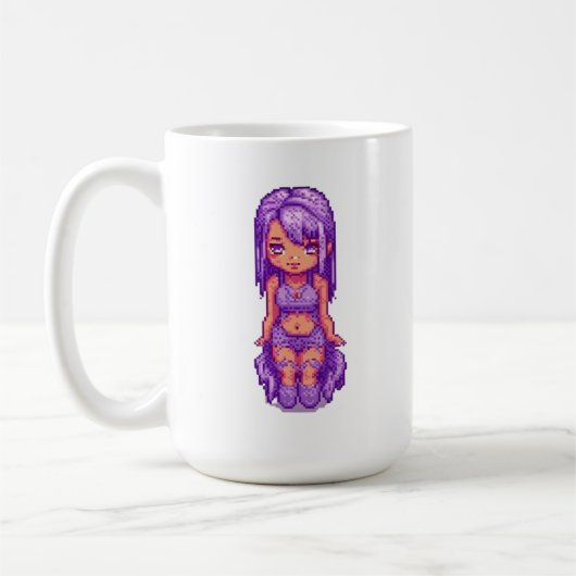 Niedliches lila Mädchen Kaffeetasse (Links)