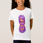 Niedliches lila Mädchen T-Shirt (Vorderseite)